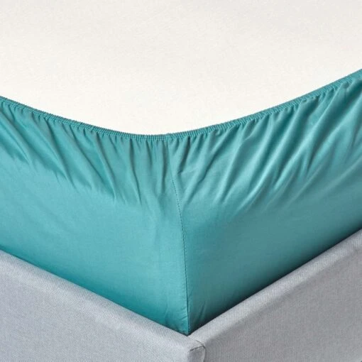 Teal Egyptian Cotton Fitted Sheet 200 TC -Best Homeware Store bl1108 02