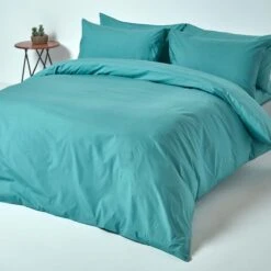 Teal Egyptian Cotton Fitted Sheet 200 TC -Best Homeware Store bl1108 05