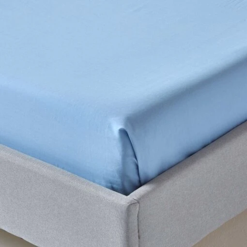 Blue Egyptian Cotton Flat Sheet 200 Thread Count -Best Homeware Store bl1120 03