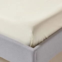 Cream Egyptian Cotton Flat Sheet 200 Thread Count -Best Homeware Store bl1122 03