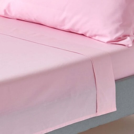 Pink Egyptian Cotton Flat Sheet 200 Thread Count -Best Homeware Store bl1123 01 4