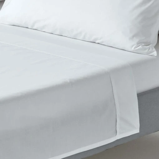 White Egyptian Cotton Flat Sheet 200 Thread Count -Best Homeware Store bl1127 01 4