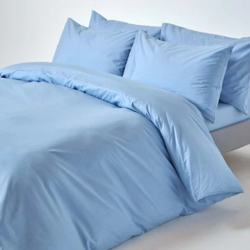 Blue Egyptian Cotton Duvet Cover With Pillowcases 200 Thread Count -Best Homeware Store bl1129 01 6