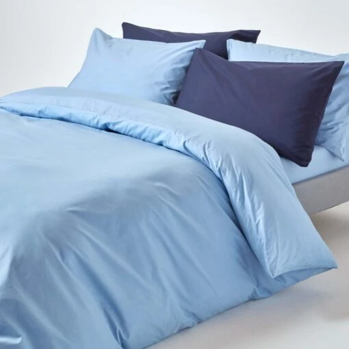 Blue Egyptian Cotton Duvet Cover With Pillowcases 200 Thread Count -Best Homeware Store bl1129 06 6