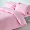 Pink Egyptian Cotton Duvet Cover With Pillowcases 200 Thread Count -Best Homeware Store bl1132 01 1 4