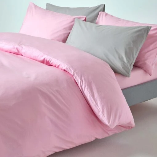 Pink Egyptian Cotton Duvet Cover With Pillowcases 200 Thread Count -Best Homeware Store bl1132 06 1 4