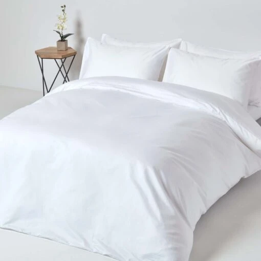 White Egyptian Cotton Duvet Cover With Pillowcases 1000 Thread Count -Best Homeware Store bl1191 01 4