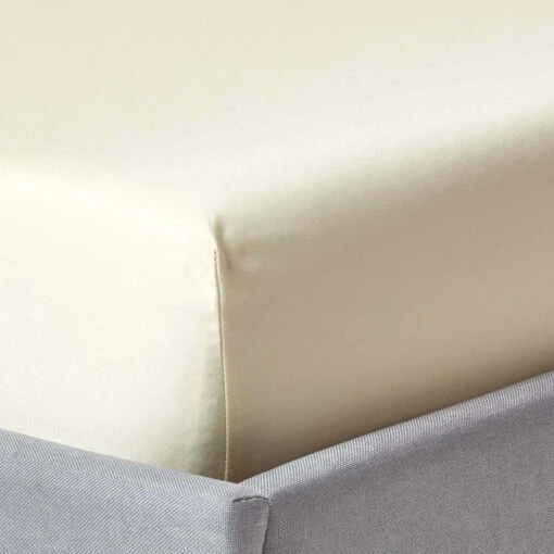 Cream Deep Fitted Sheet Egyptian Cotton 1000 TC -Best Homeware Store bl1192 01 5 1