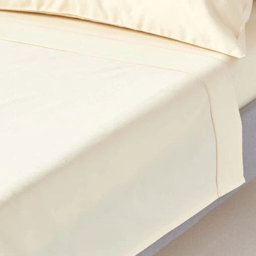 Cream Egyptian Cotton Flat Sheet 1000 Thread Count -Best Homeware Store bl1194 01 1 7