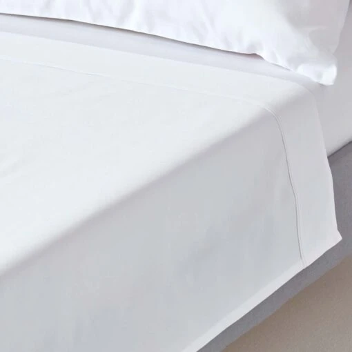 White Egyptian Cotton Flat Sheet 1000 Thread Count -Best Homeware Store bl1195 01