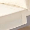 Cream Organic Cotton Flat Sheet 400 Thread Count -Best Homeware Store bl1202 01