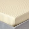 Pastel Yellow Egyptian Cotton Satin Stripe Fitted Sheet 330 Thread Count -Best Homeware Store bl1207 01 8