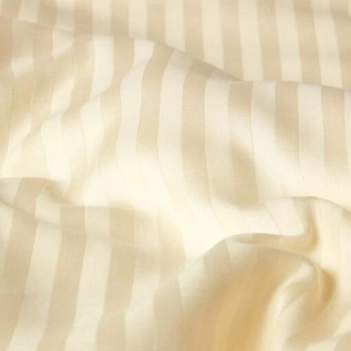 Pastel Yellow Egyptian Cotton Stripe Duvet Cover And Pillowcases 330 TC -Best Homeware Store bl1209 04 5