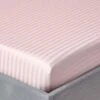 Pink Egyptian Cotton Satin Stripe Fitted Sheet 330 Thread Count -Best Homeware Store bl1212 01