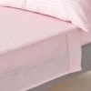 Pink Egyptian Cotton Satin Stripe Flat Sheet 330 Thread Count -Best Homeware Store bl1213 01