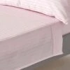 Dusky Pink Violet Egyptian Cotton Satin Stripe Flat Sheet 330 Thread Count -Best Homeware Store bl1233 01