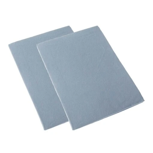 Blue Brushed Cotton Fitted Cot Sheet Pair 100% Cotton -Best Homeware Store bl1258 b