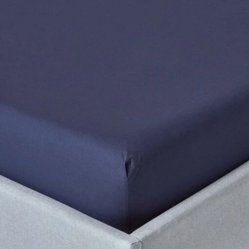 Navy Blue Egyptian Cotton Fitted Sheet 200 TC -Best Homeware Store bl1286 01