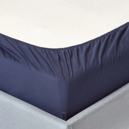 Navy Blue Egyptian Cotton Fitted Sheet 200 TC -Best Homeware Store bl1286 02