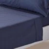 Navy Blue Egyptian Cotton Flat Sheet 200 Thread Count -Best Homeware Store bl1288 01