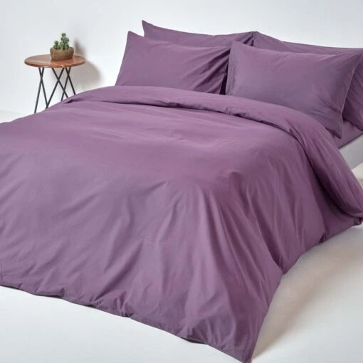 Grape Egyptian Cotton Duvet Cover With Pillowcases 200 Thread Count -Best Homeware Store bl1305 02