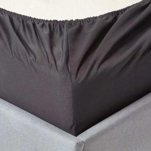 Dark Charcoal Grey Egyptian Cotton Fitted Sheet 1000 TC -Best Homeware Store bl1310 02 5