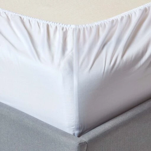 White Organic Cotton Fitted Sheet 400 Thread Count -Best Homeware Store bl1322 02 9