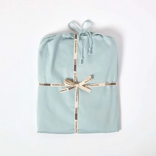 Duck Egg Blue European Size Organic Cotton Duvet Cover Set 400 TC -Best Homeware Store bl1339 05 8