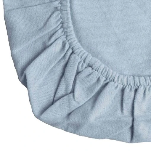 Blue Brushed Cotton Fitted Cot Sheet Pair 100% Cotton -Best Homeware Store bl1358 main