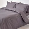 Dark Grey Egyptian Cotton Duvet Cover With Pillowcases 200 Thread Count -Best Homeware Store bl1451 01