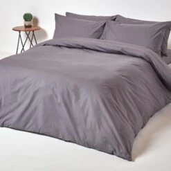 Dark Grey Egyptian Cotton Fitted Sheet 200 TC -Best Homeware Store bl1458 05