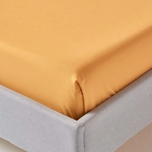 Mustard Yellow Egyptian Cotton Flat Sheet 200 Thread Count -Best Homeware Store bl1466 03