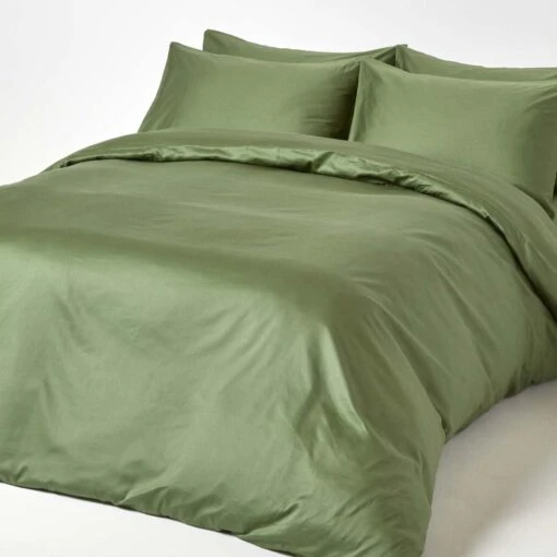 Moss Green Organic Cotton Deep Fitted Sheet 18 Inch 400 Thread Count -Best Homeware Store bl1484 03 7