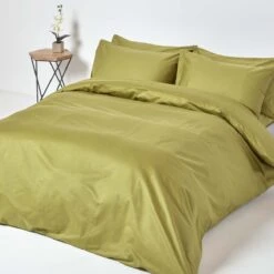 Olive Green Egyptian Cotton Flat Sheet 1000 Thread Count -Best Homeware Store bl1489 04