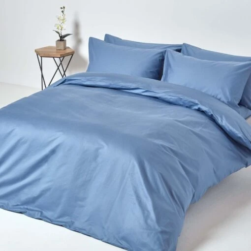 Air Force Blue Egyptian Cotton Duvet Cover With Pillowcases 1000 Thread Count -Best Homeware Store bl1492 01 4