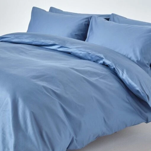 Air Force Blue Egyptian Cotton Duvet Cover With Pillowcases 1000 Thread Count -Best Homeware Store bl1492 02 4