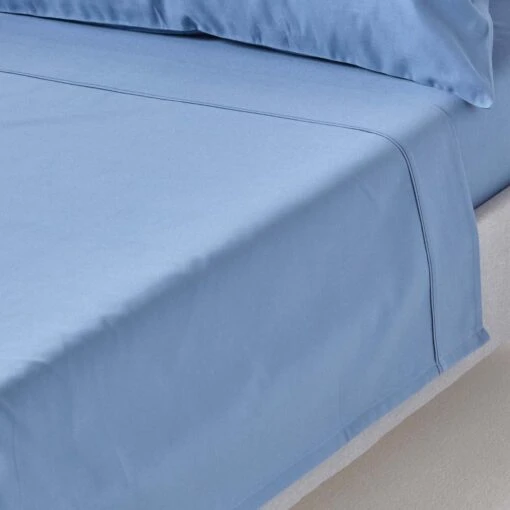 Air Force Blue Egyptian Cotton Flat Sheet 1000 Thread Count -Best Homeware Store bl1495 01