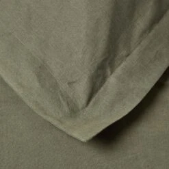 Khaki Green Linen Oxford Pillowcase, King -Best Homeware Store bl1555 6