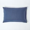 Navy Blue Linen Housewife Pillowcase, King -Best Homeware Store bl1560 1