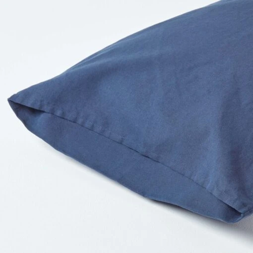 Navy Blue Linen Housewife Pillowcase, King -Best Homeware Store bl1560 3