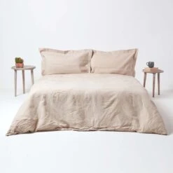 Natural Linen Oxford Pillowcase, King -Best Homeware Store bl1563 5