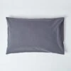 Dark Grey Linen Housewife Pillowcase, King -Best Homeware Store bl1572 1