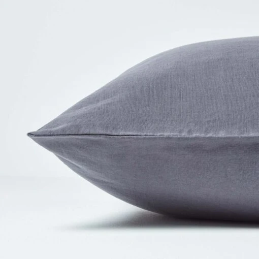 Dark Grey Linen Housewife Pillowcase, King -Best Homeware Store bl1572 2