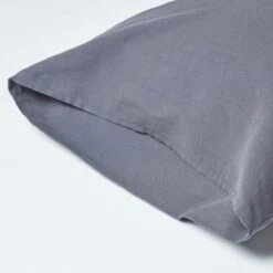 Dark Grey Linen Housewife Pillowcase, King -Best Homeware Store bl1572 3