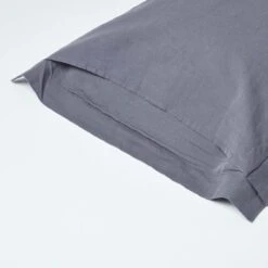 Dark Grey Linen Oxford Pillowcase, King -Best Homeware Store bl1573 3