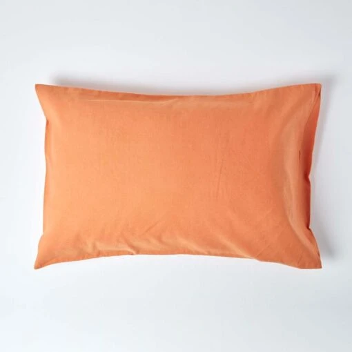 Burnt Orange Linen Housewife Pillowcase, King -Best Homeware Store bl1584 pillow case 1