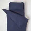 Navy Cotton Cot Bed Duvet Cover Set 200 Thread Count -Best Homeware Store bl1715f 01