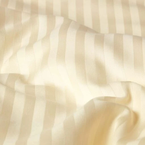 Yellow Cotton Stripe Cot Bed Duvet Cover Set 330 Thread Count -Best Homeware Store bl1719d 03