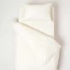 Cream Organic Cotton Cot Bed Duvet Cover Set 400 Thread Count -Best Homeware Store bl1723b 01