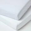 White Linen Fitted Cot Sheet 60 X 120 Cm, Pack Of 2 -Best Homeware Store bl1725a 01